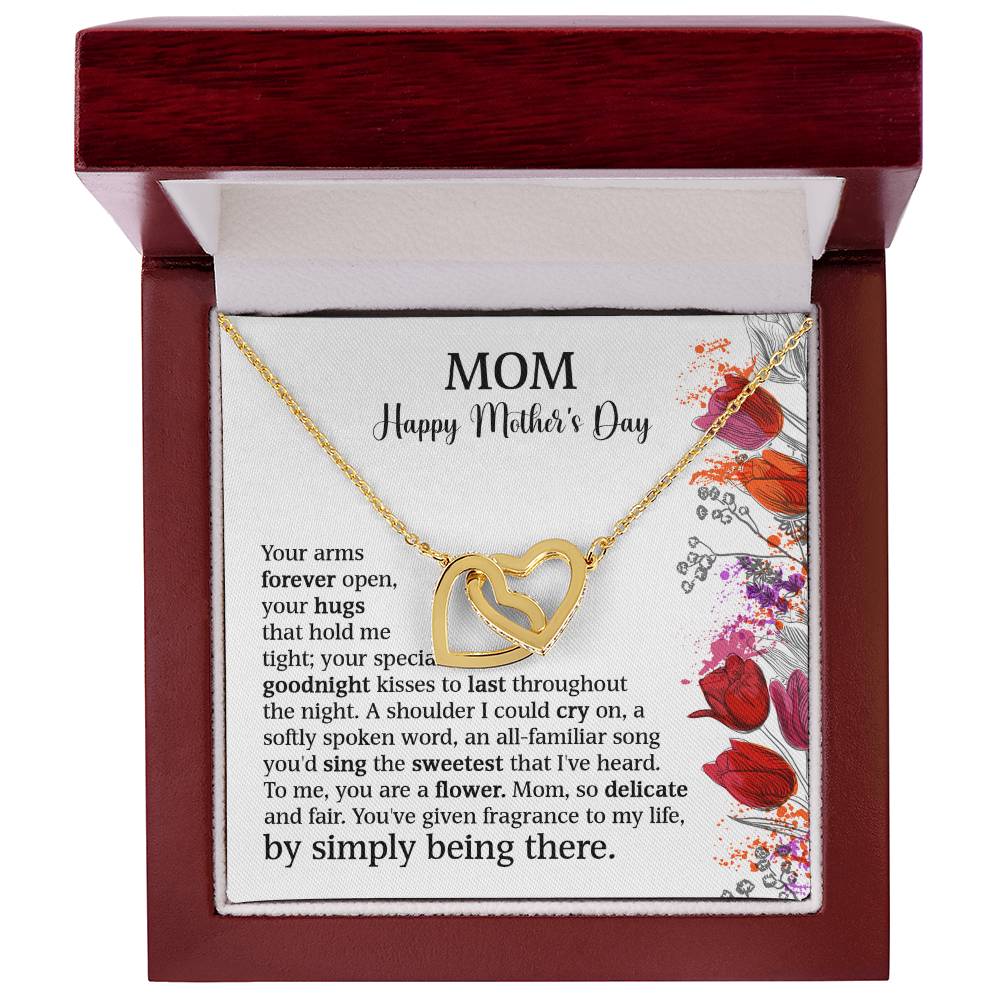 Interlocking Hearts Necklace (Yellow & White Gold Variants)