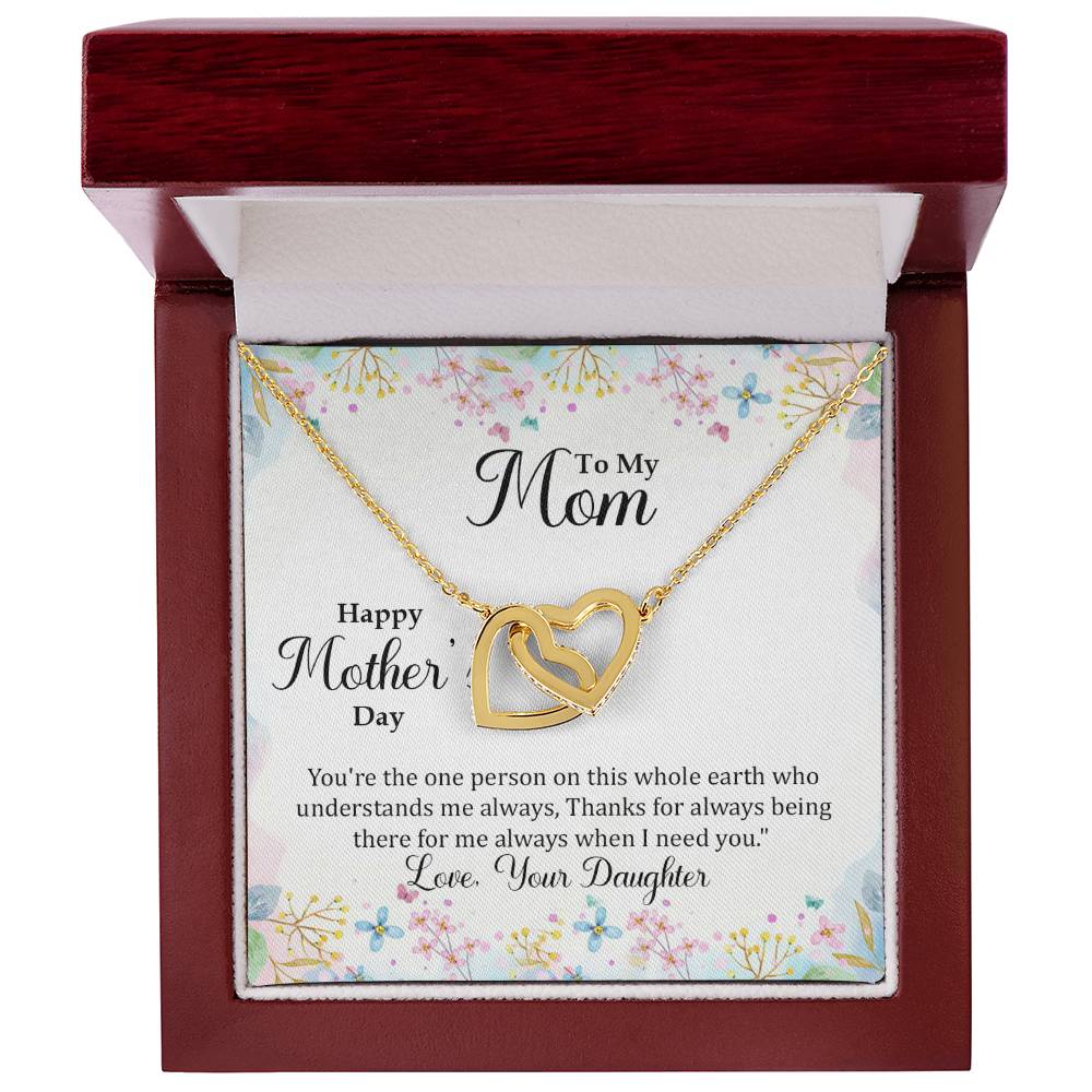 Interlocking Hearts Necklace (Yellow & White Gold Variants)