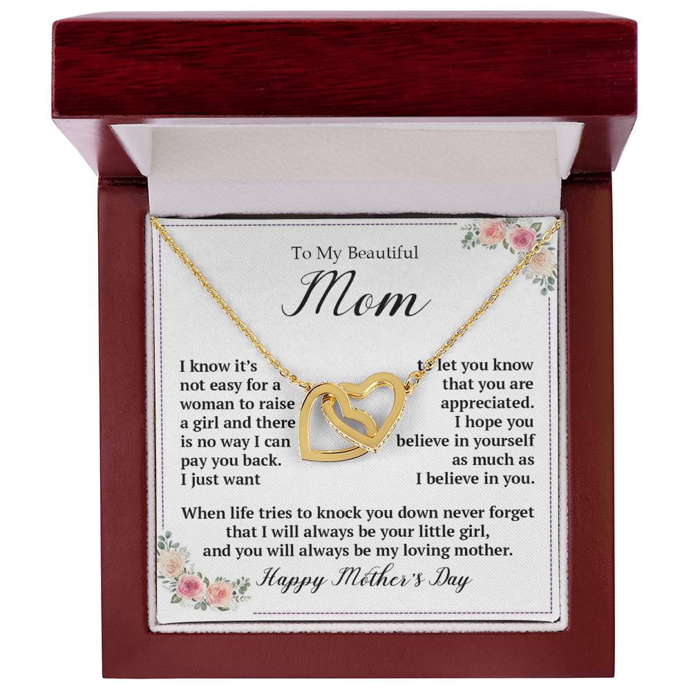 Interlocking Hearts Necklace (Yellow & White Gold Variants)