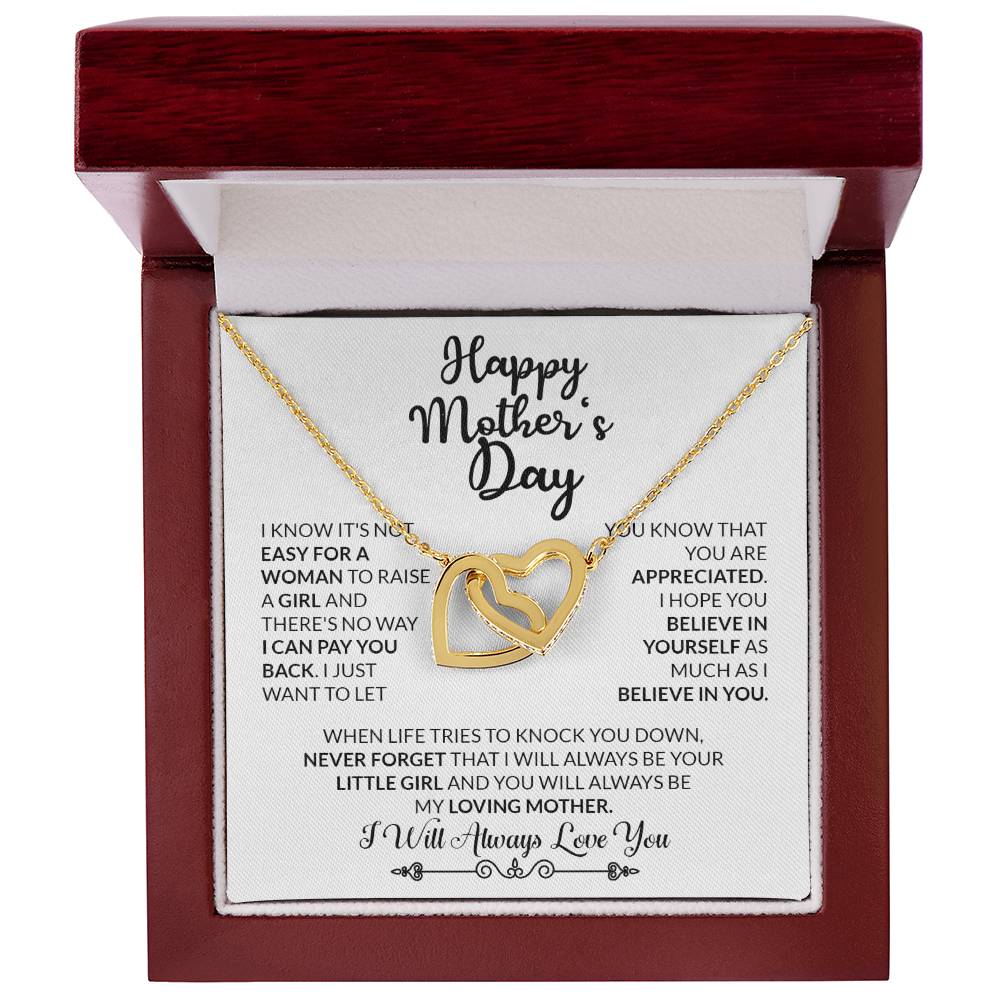 Interlocking Hearts Necklace (Yellow & White Gold Variants)