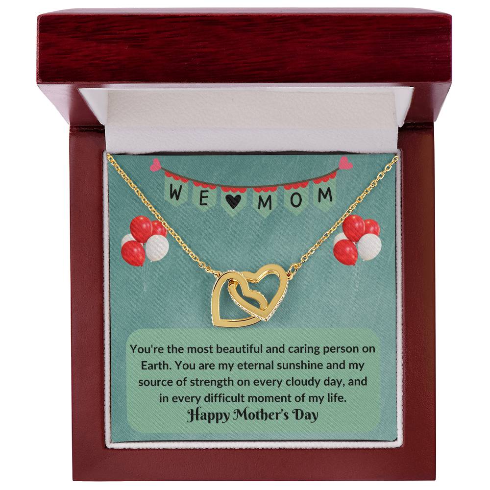 Interlocking Hearts Necklace (Yellow & White Gold Variants)