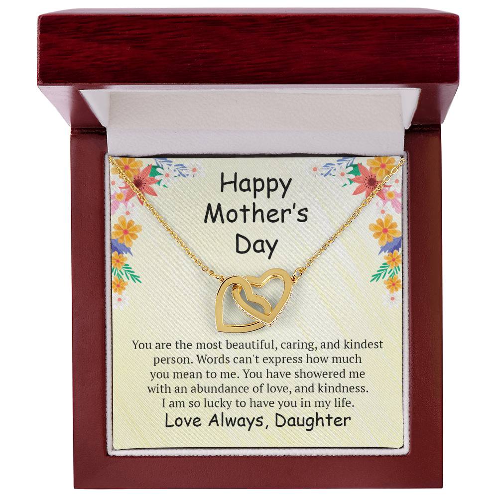 Interlocking Hearts Necklace (Yellow & White Gold Variants)