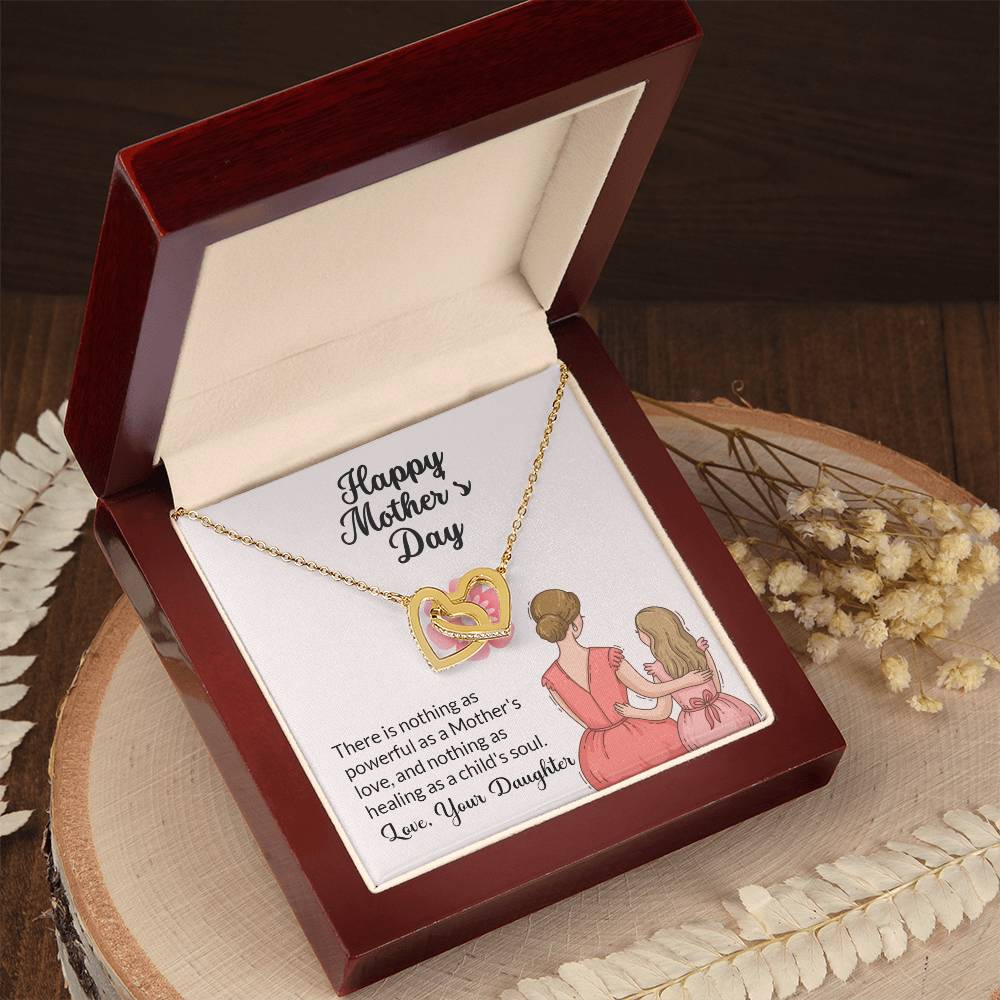 Interlocking Hearts Necklace (Yellow & White Gold Variants)