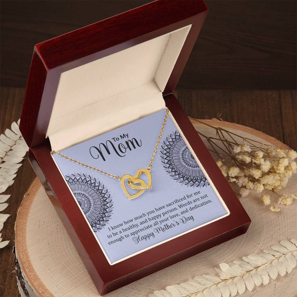 Interlocking Hearts Necklace (Yellow & White Gold Variants)