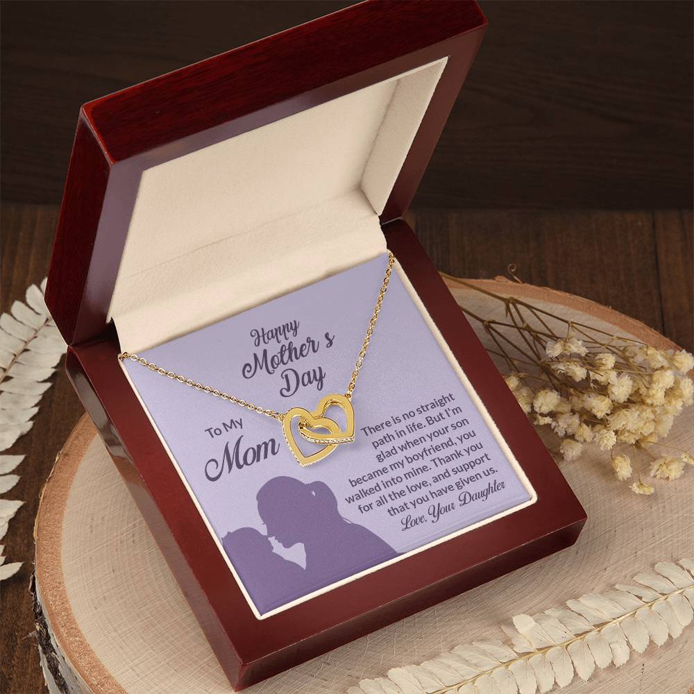 Interlocking Hearts Necklace (Yellow & White Gold Variants)