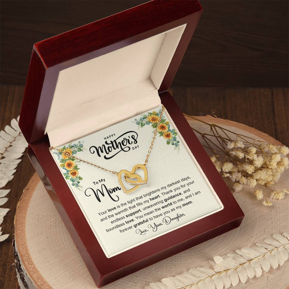 Interlocking Hearts Necklace (Yellow & White Gold Variants)