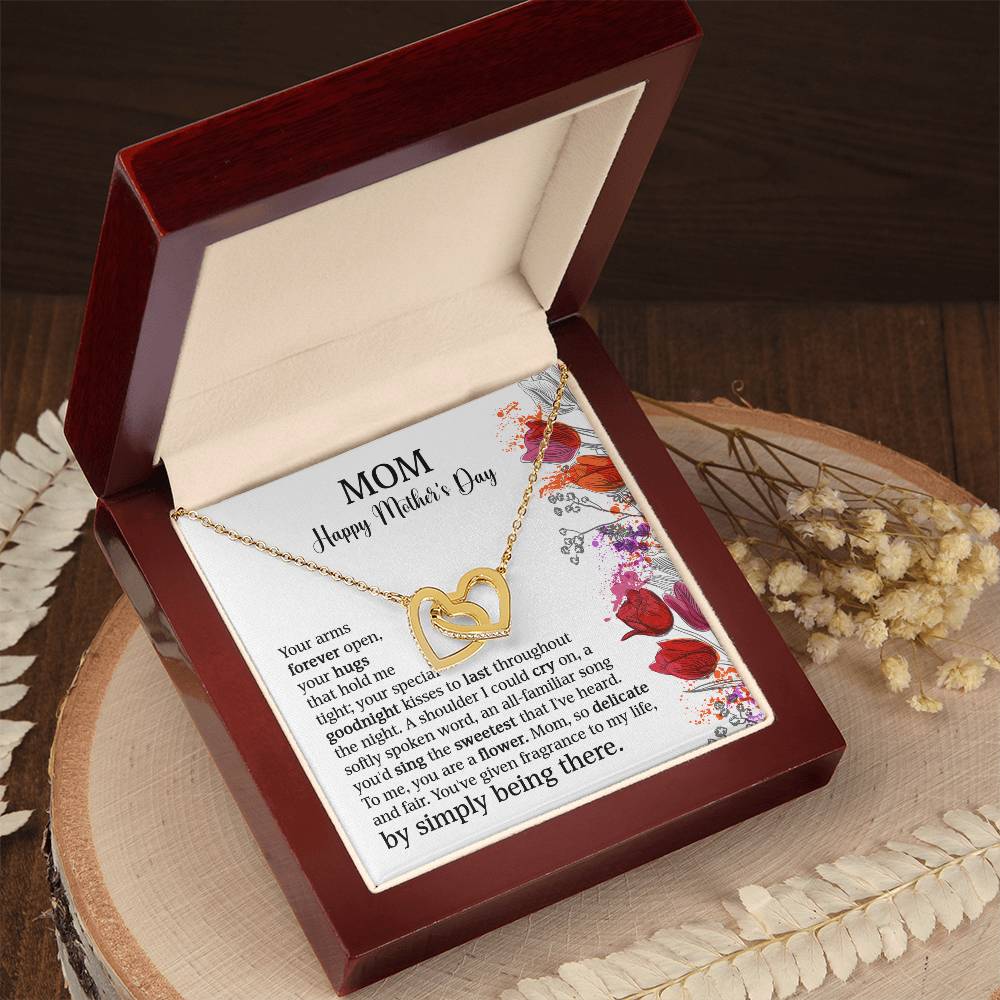 Interlocking Hearts Necklace (Yellow & White Gold Variants)