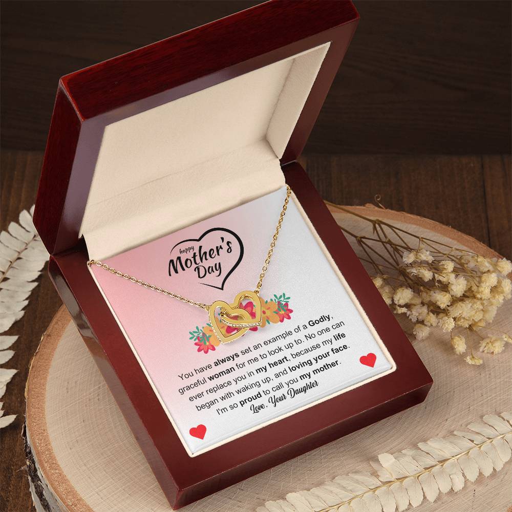 Interlocking Hearts Necklace (Yellow & White Gold Variants)