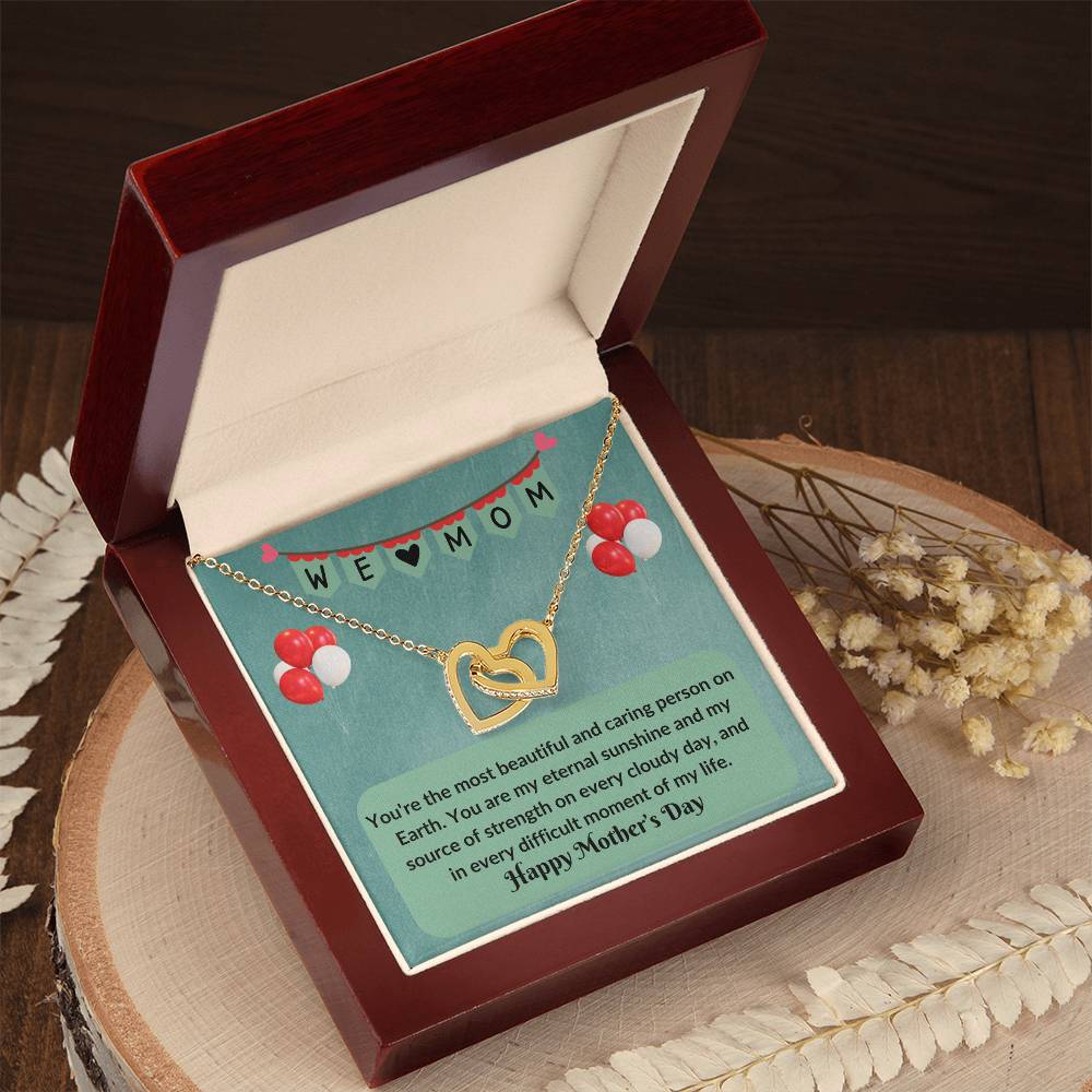 Interlocking Hearts Necklace (Yellow & White Gold Variants)