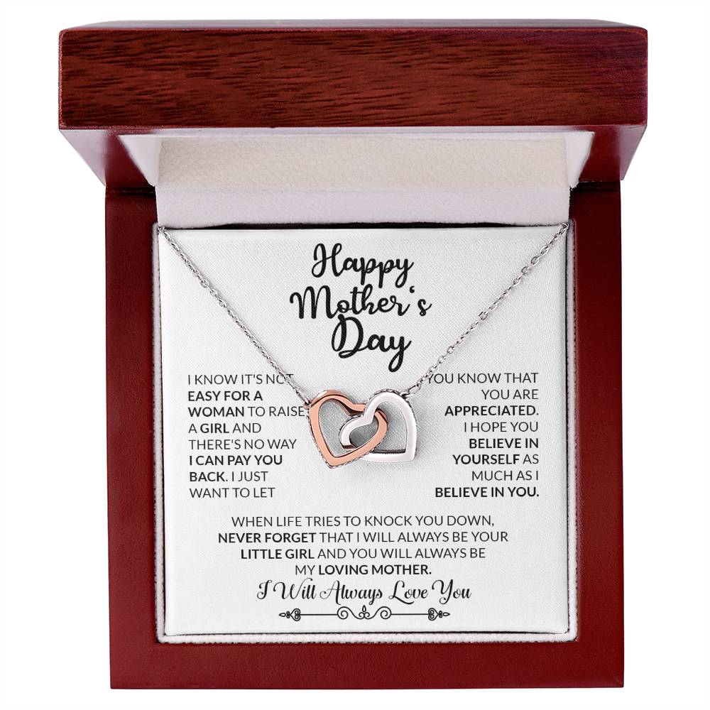 Interlocking Hearts Necklace (Yellow & White Gold Variants)