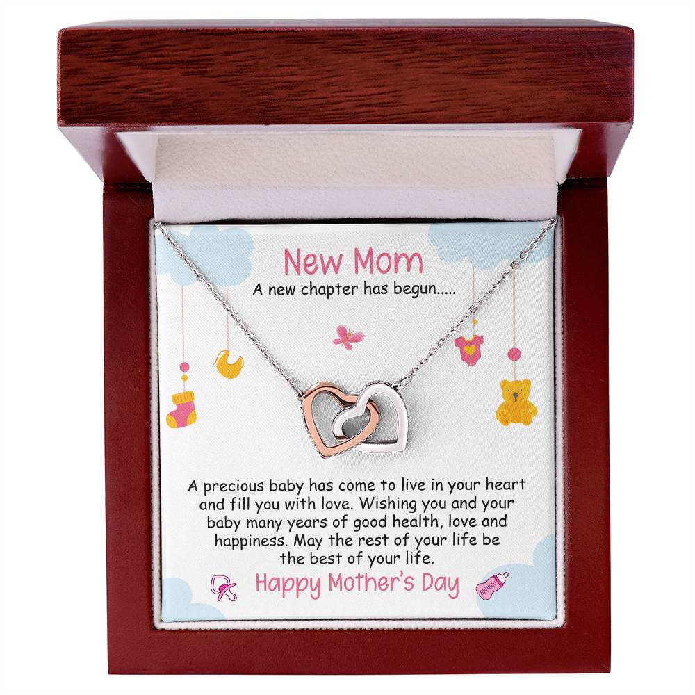 Interlocking Hearts Necklace (Yellow & White Gold Variants)