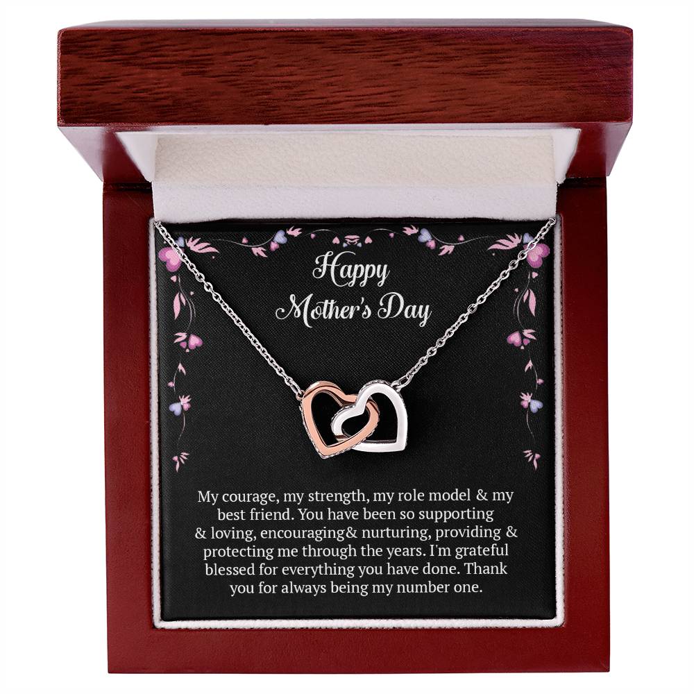 Interlocking Hearts Necklace (Yellow & White Gold Variants)