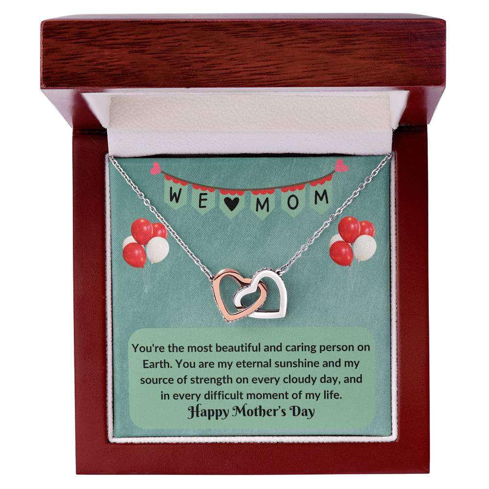 Interlocking Hearts Necklace (Yellow & White Gold Variants)