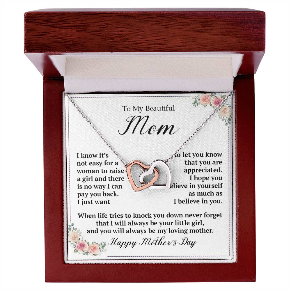 Interlocking Hearts Necklace (Yellow & White Gold Variants)