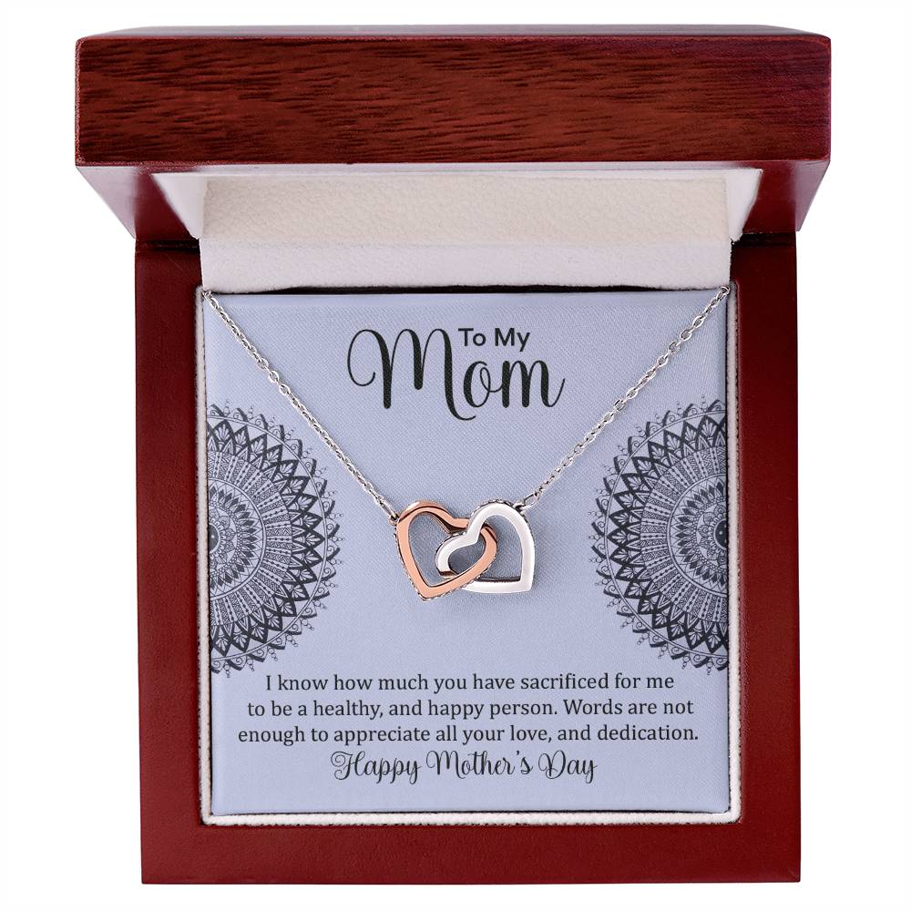 Interlocking Hearts Necklace (Yellow & White Gold Variants)