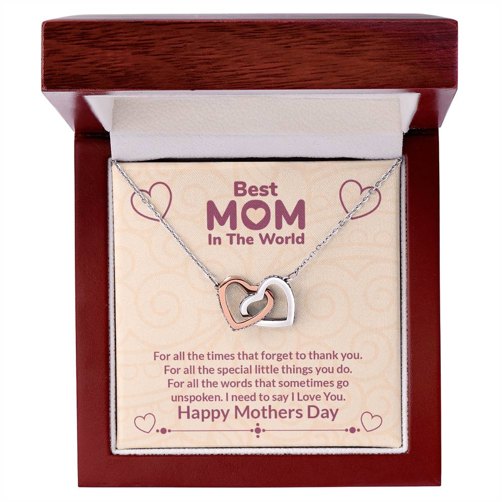 Interlocking Hearts Necklace (Yellow & White Gold Variants)