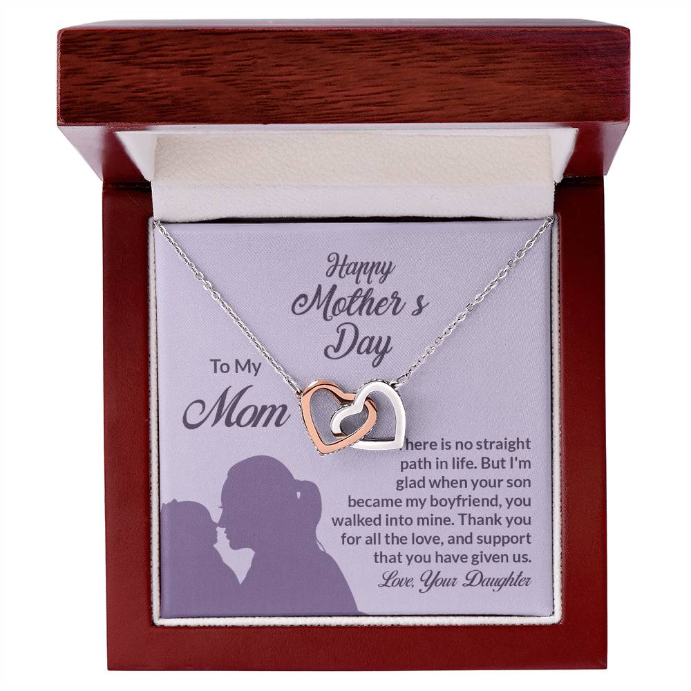 Interlocking Hearts Necklace (Yellow & White Gold Variants)