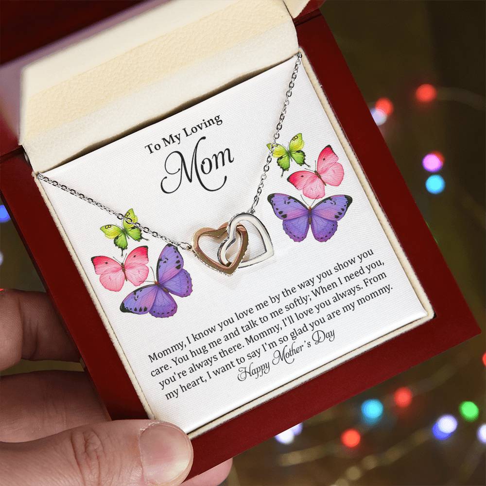 Interlocking Hearts Necklace (Yellow & White Gold Variants)