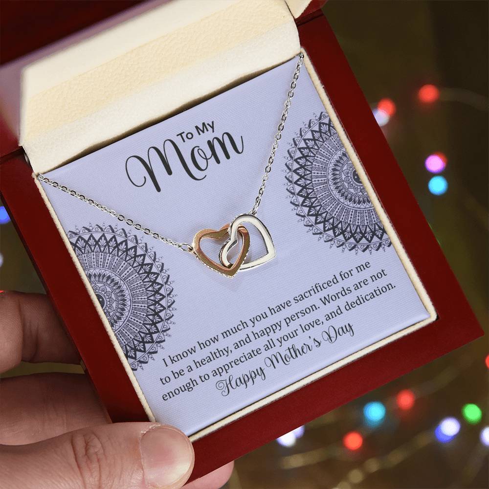 Interlocking Hearts Necklace (Yellow & White Gold Variants)