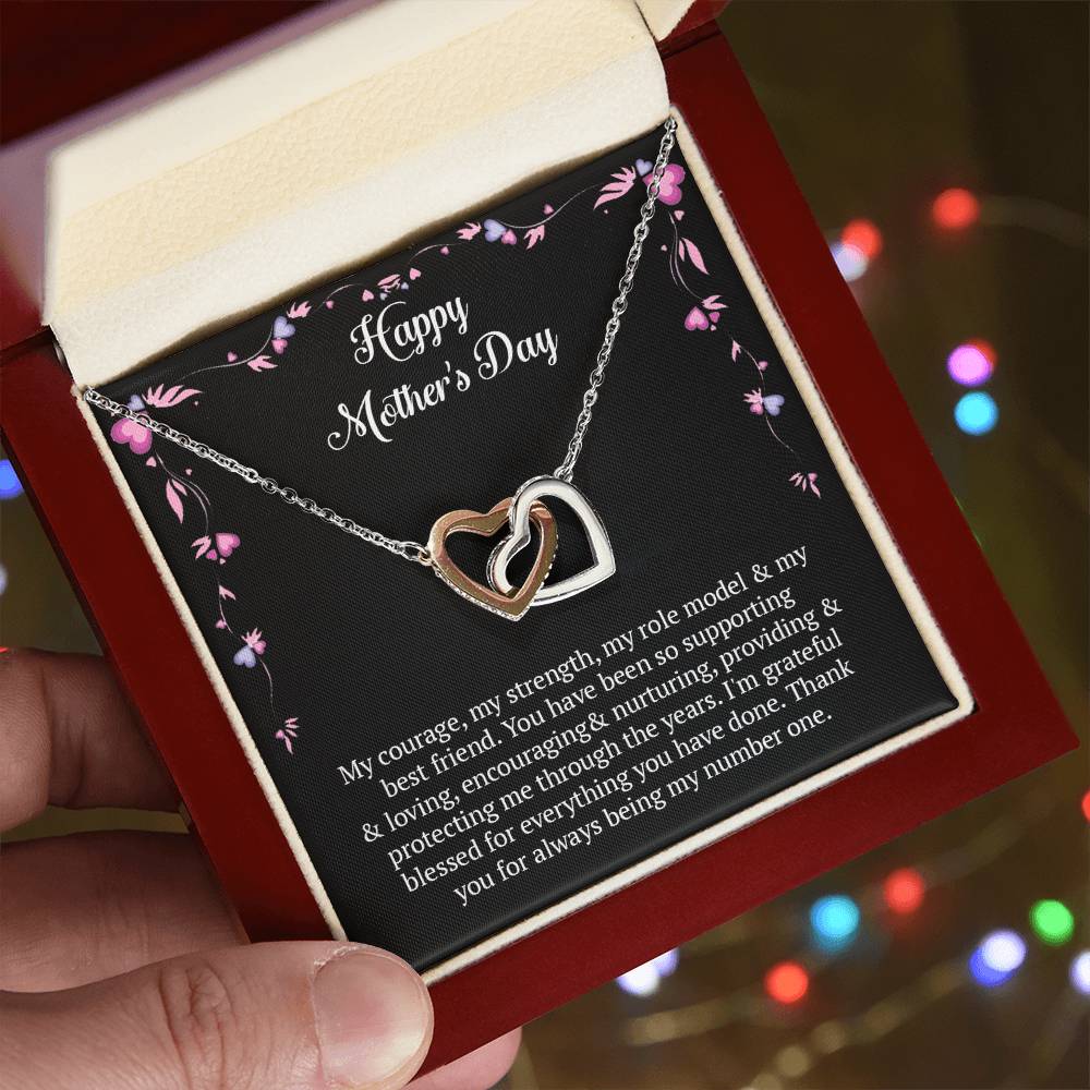 Interlocking Hearts Necklace (Yellow & White Gold Variants)