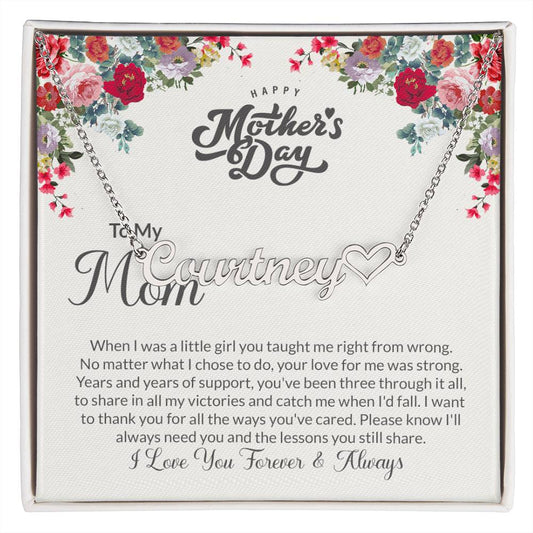 Name Necklace + Heart Character