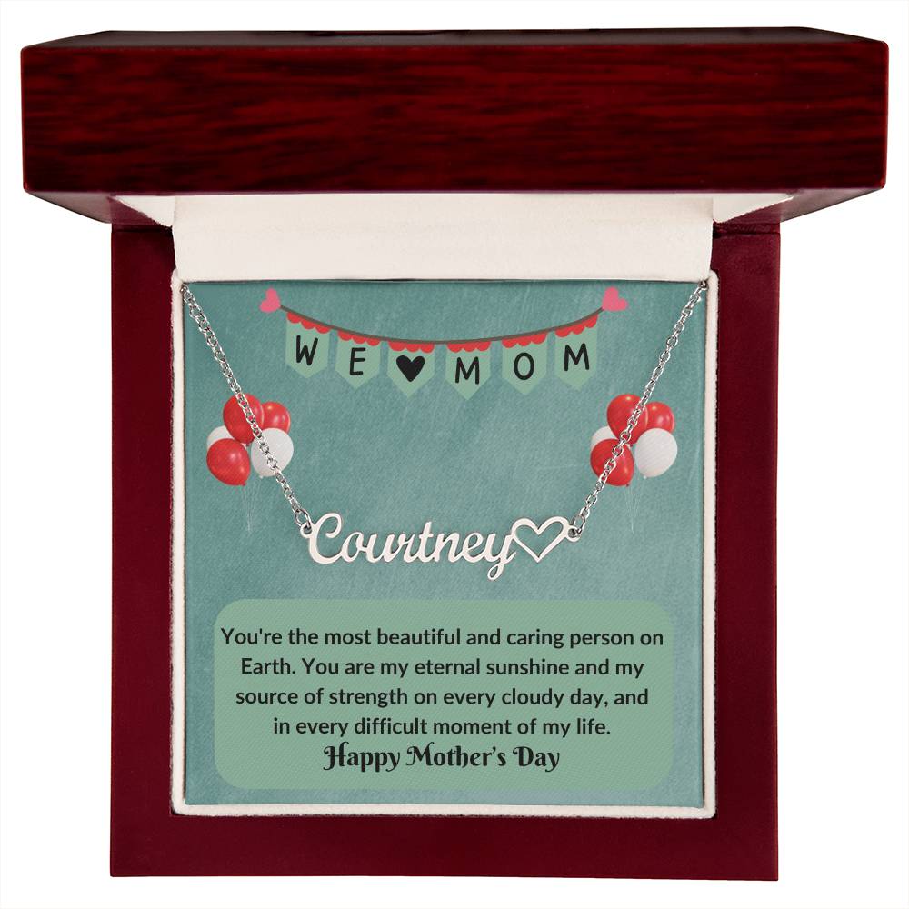 Name Necklace + Heart Character