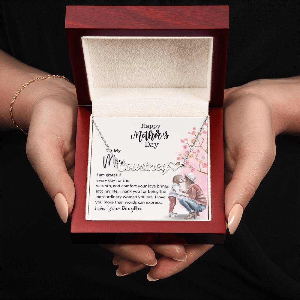Name Necklace + Heart Character