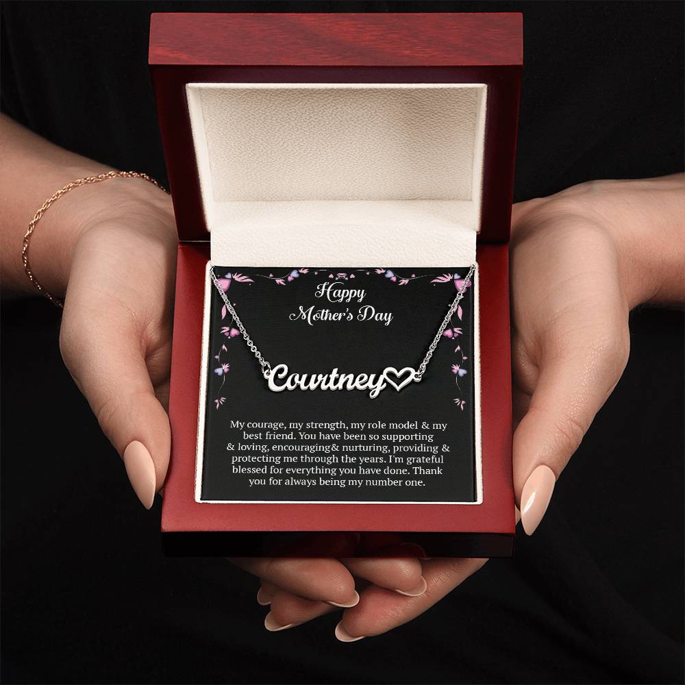 Name Necklace + Heart Character