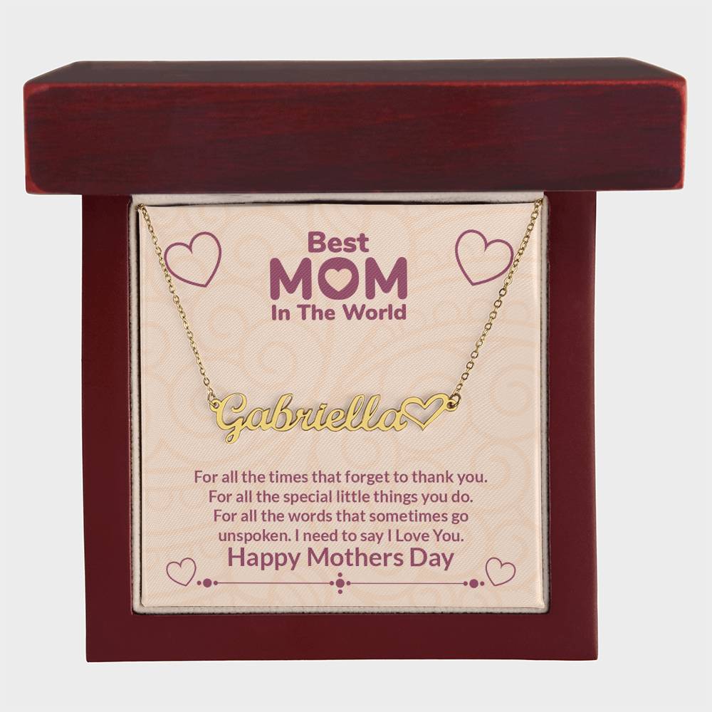 Name Necklace + Heart Character