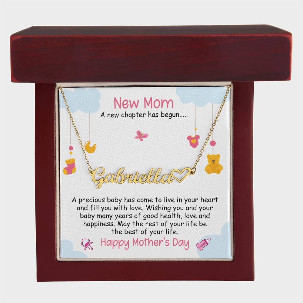 Name Necklace + Heart Character