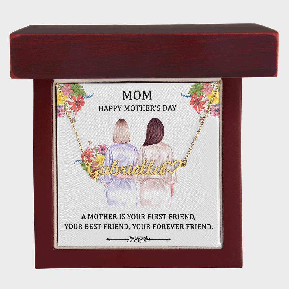 Name Necklace + Heart Character
