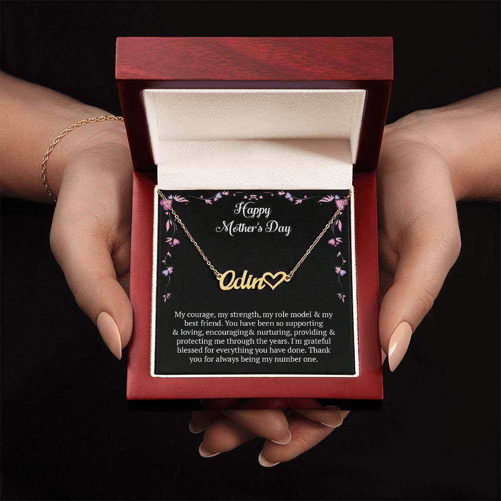 Name Necklace + Heart Character