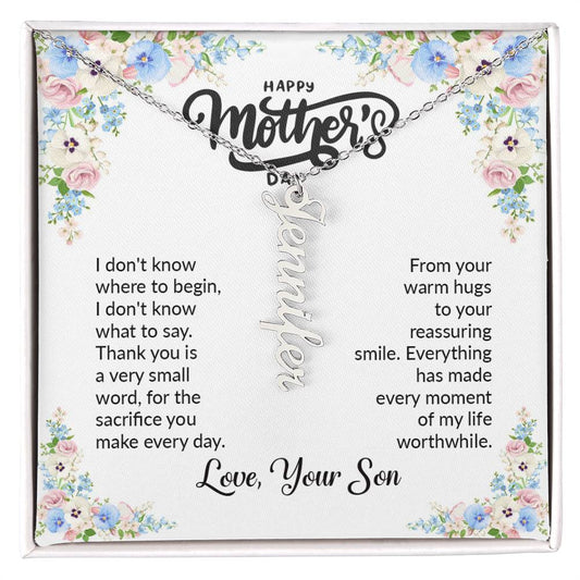Vertical Name Necklace