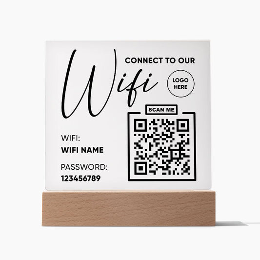 Connect To Our Wifi with Logo Scan Me -  Qcode - Wifi name and password Emporium Discounts