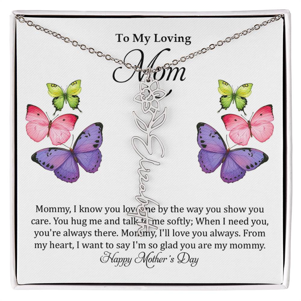 Flower Name Necklace