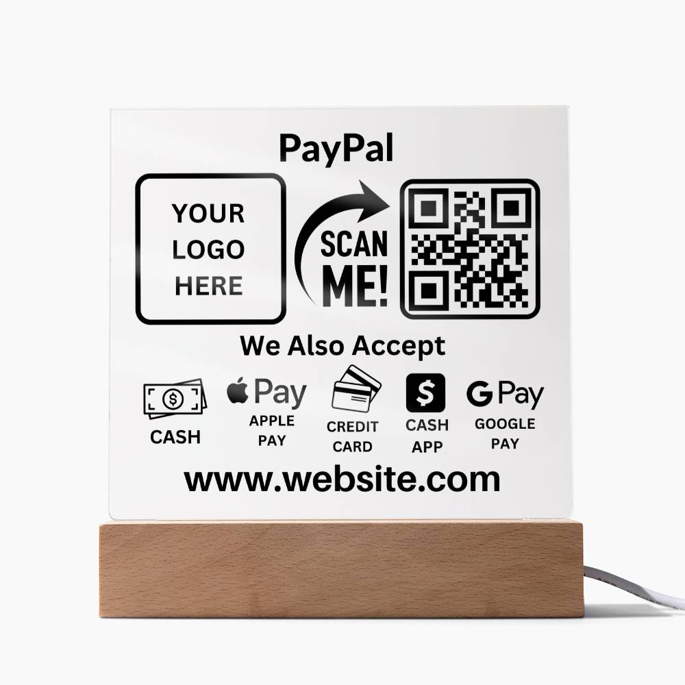 PayPal Scan ME LED Acrylic Plaque
