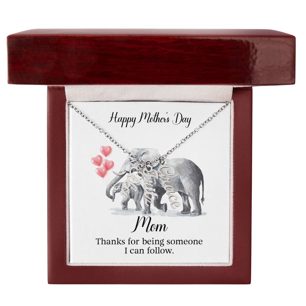 Multi Vertical Name Necklace