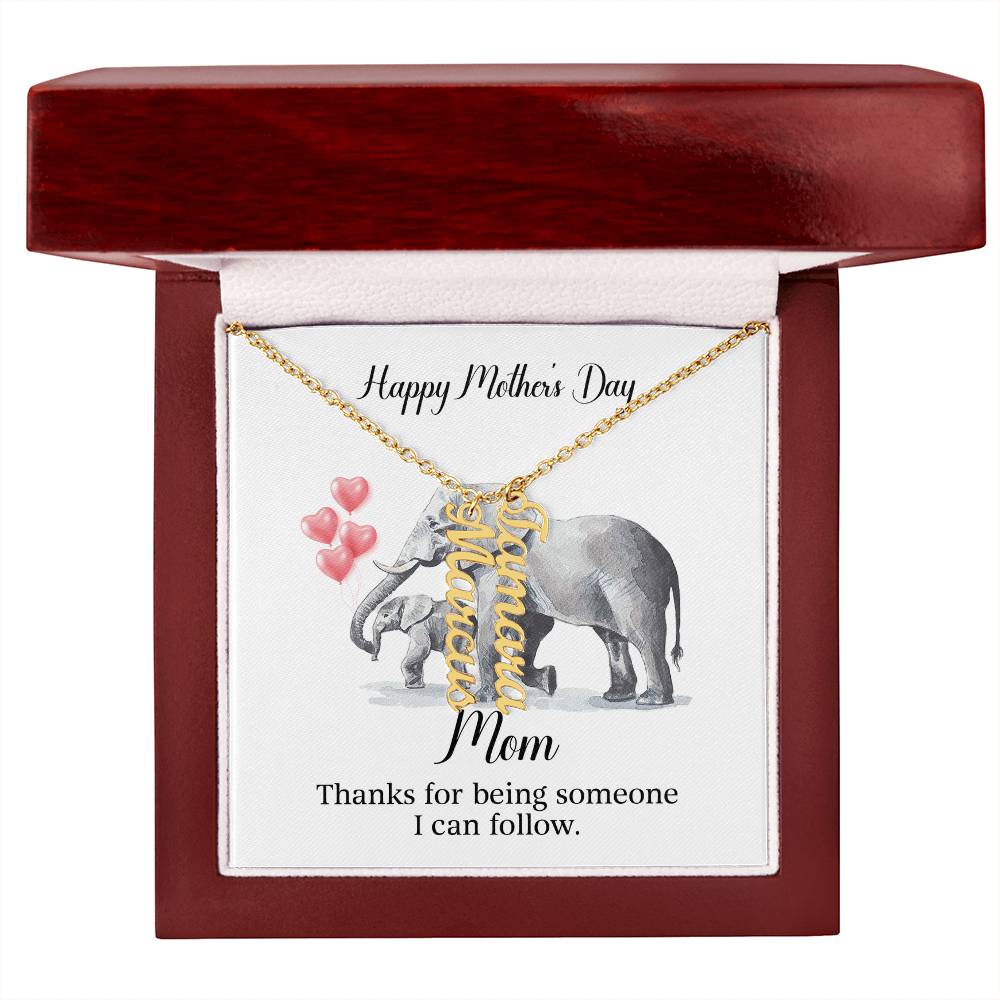 Multi Vertical Name Necklace