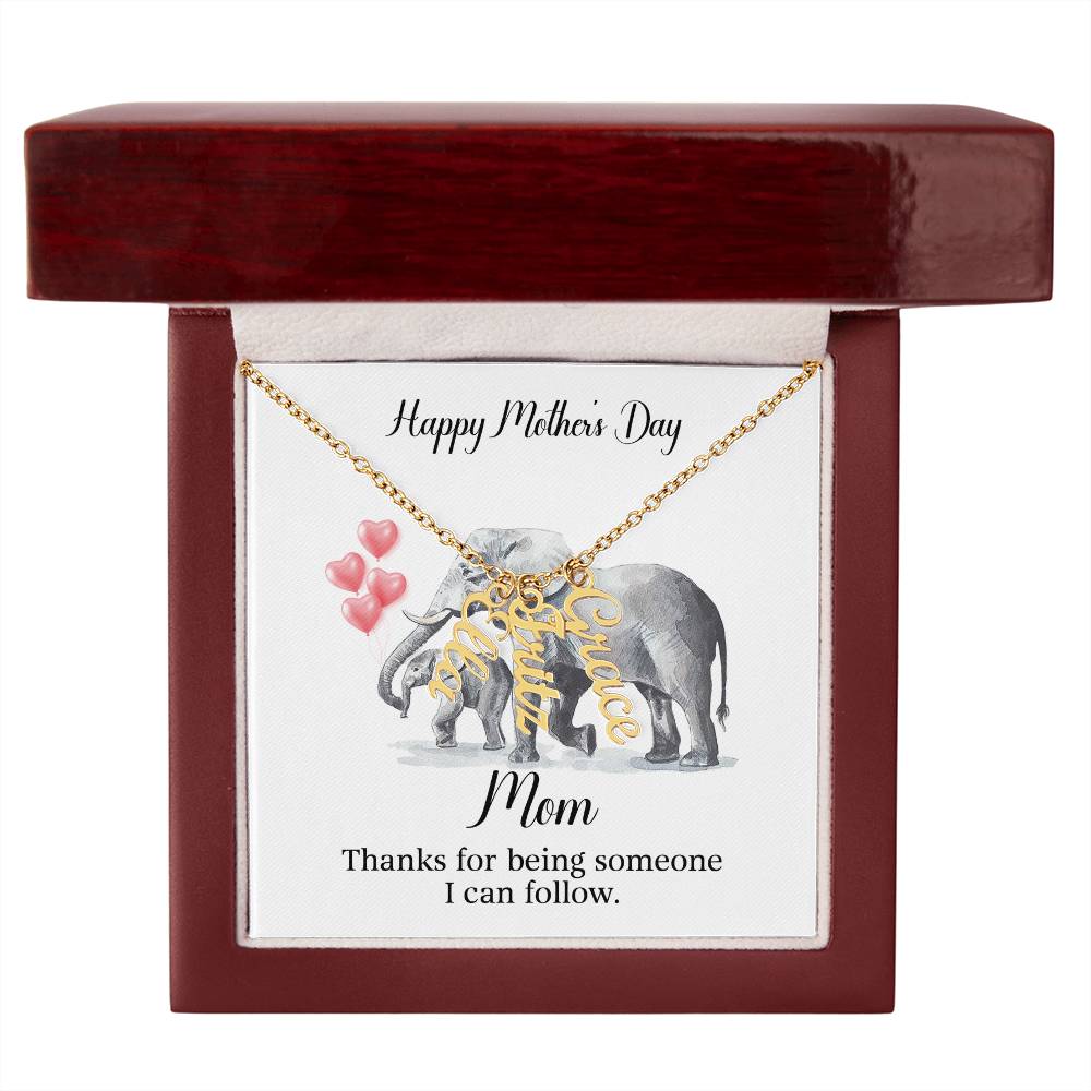 Multi Vertical Name Necklace