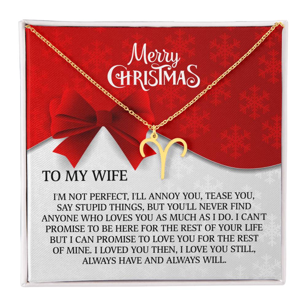 Zodiac Symbol Necklace To My Wife Merry Christmas