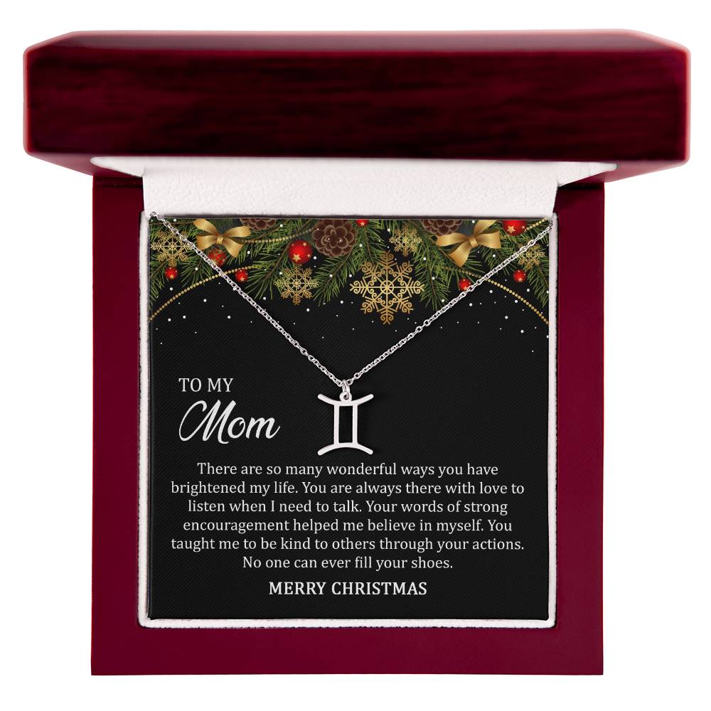 Zodiac Symbol Necklace - To My Mom Merry Christmas
