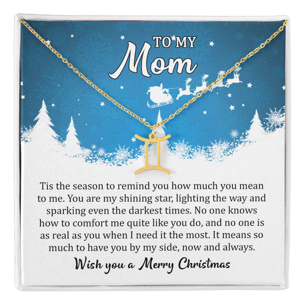 Zodiac Symbol Necklace - To My Mom - Wish you a Merry Christmas