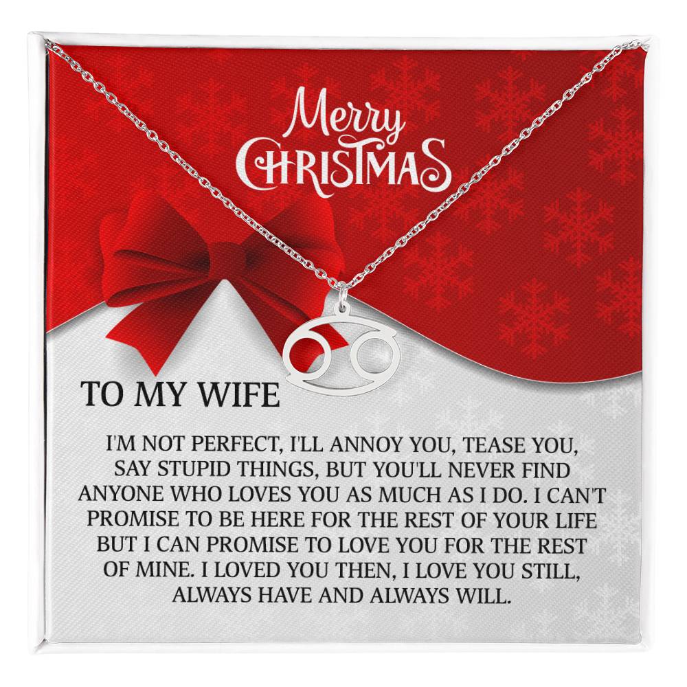 Zodiac Symbol Necklace To My Wife Merry Christmas