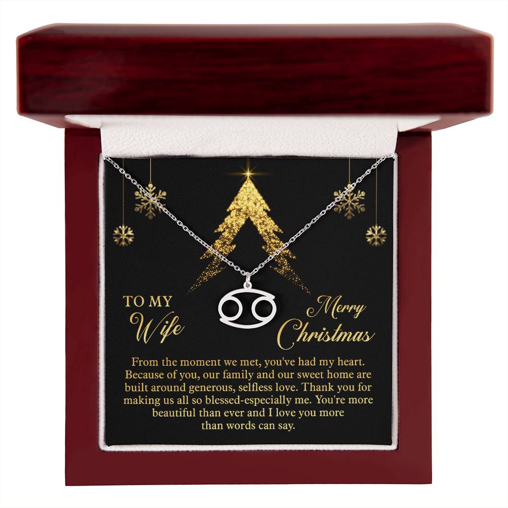 Zodiac Symbol Necklace To My Wife Merry Christmas