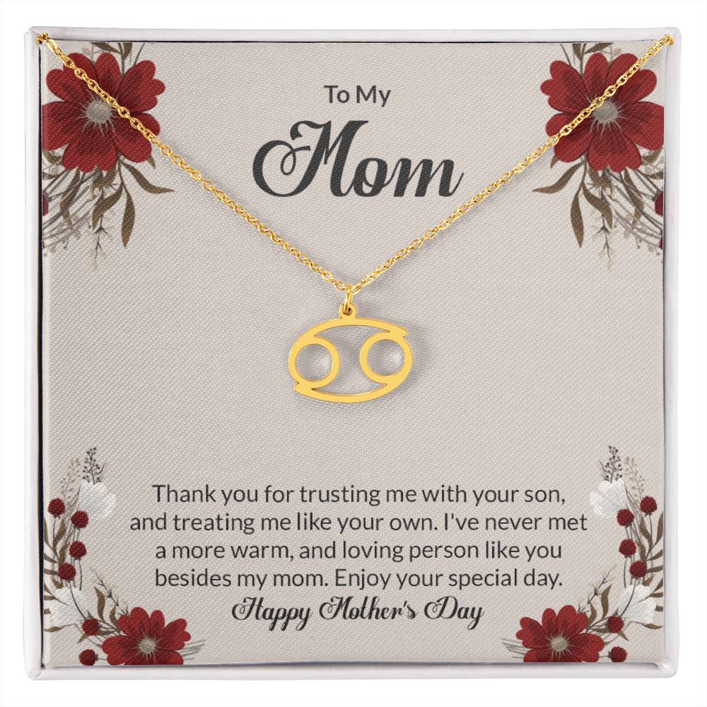 Happy Mother's Day Zodiac Symbol Necklace