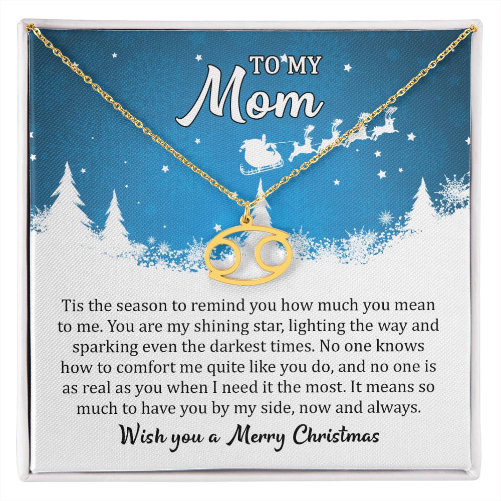 Zodiac Symbol Necklace - To My Mom - Wish you a Merry Christmas