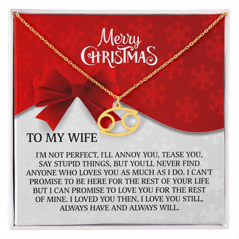Zodiac Symbol Necklace To My Wife Merry Christmas