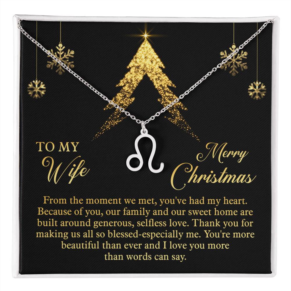 Zodiac Symbol Necklace To My Wife Merry Christmas