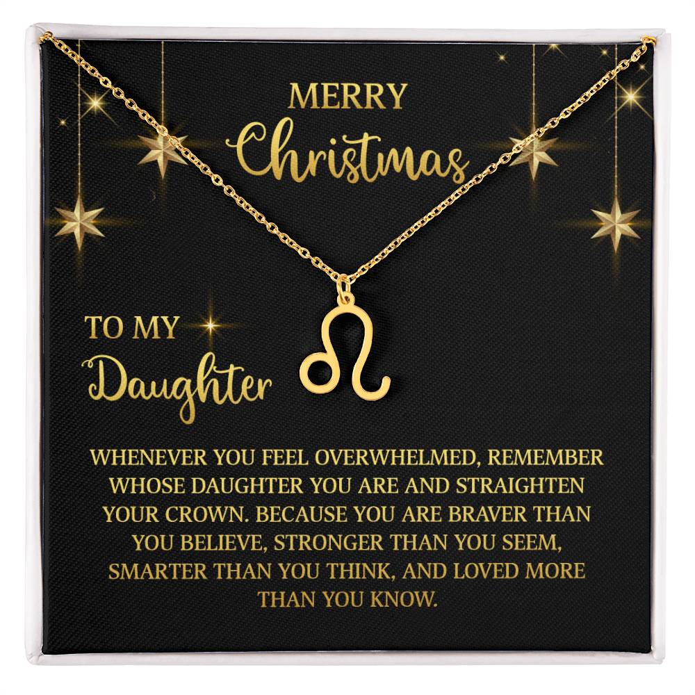 Zodiac Symbol Necklace Merry Christmas To My Daugther