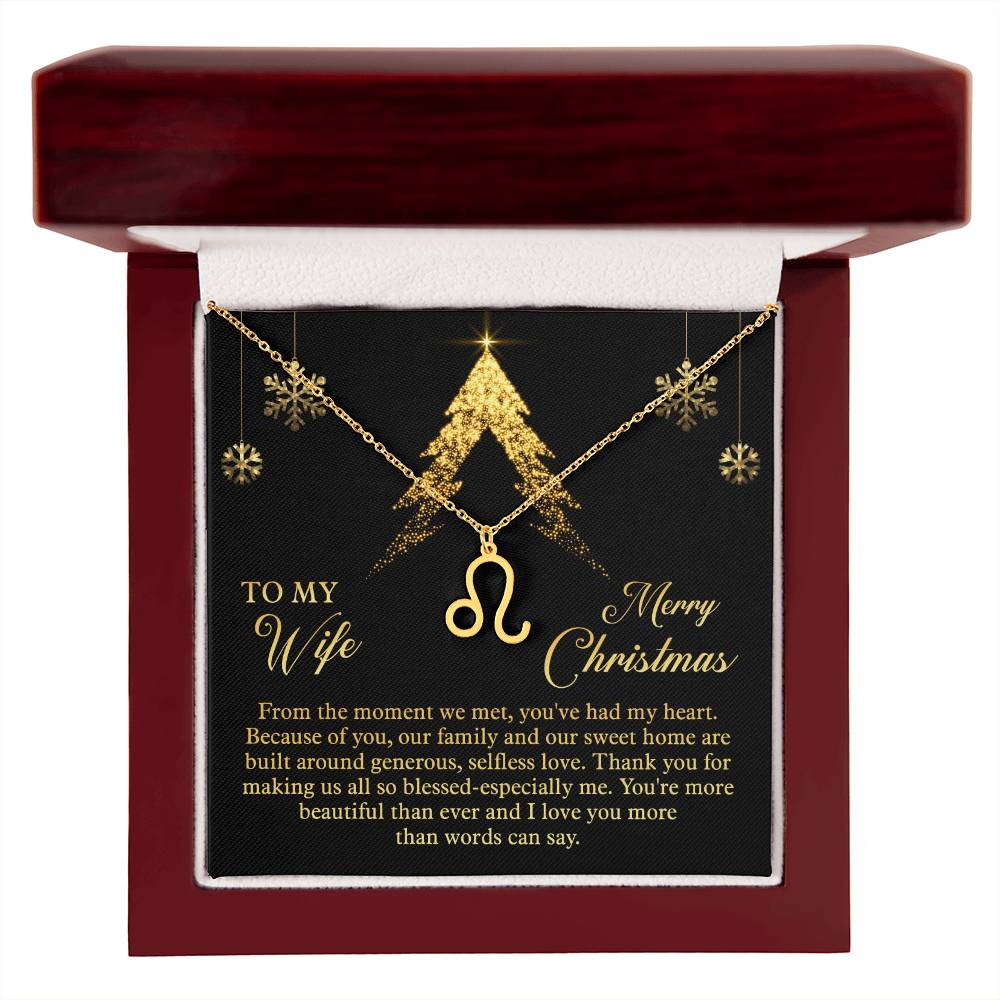 Zodiac Symbol Necklace To My Wife Merry Christmas